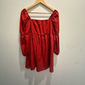 Red Babydoll Dress